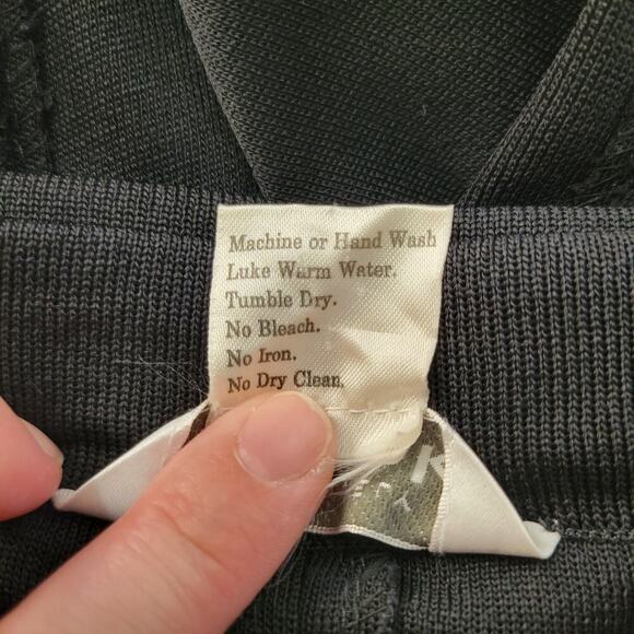 Misook Knit Pants Womens M Black Acrylic Pull On Stretch Elastic Waist Staple - Picture 6 of 6